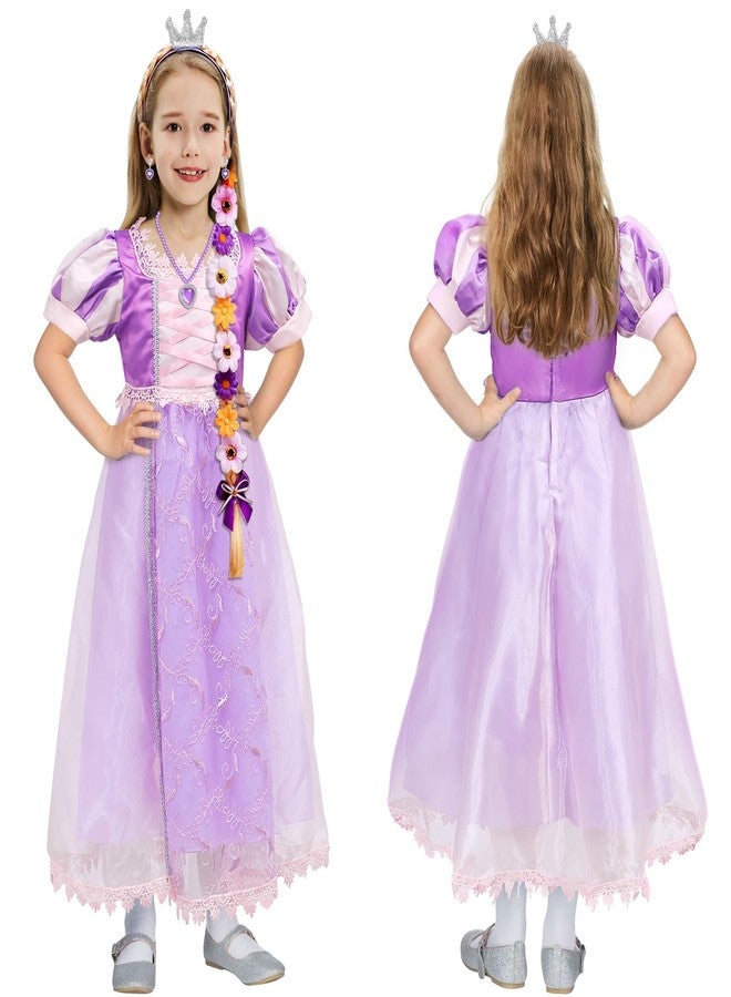 G.C Girls Princess Dress Costume with Wig Toddler Princess Dress Up Clothes Kids Crown Wand Halloween Cosplay Birthday Gifts - Image 2